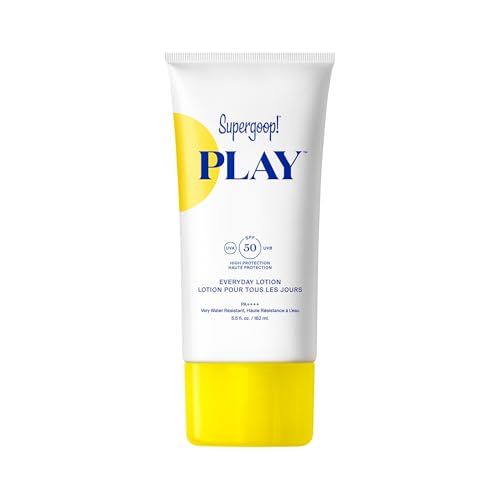 Supergoop! PLAY Everyday Lotion SPF 50 - Broad Spectrum Body & Face Sunscreen - Great for Active Days - Fast Absorbing Very Water-Resistant - 5.5 fl oz