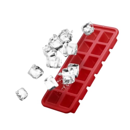 Forma de Gelo Silicone 12 Cubos Quadrados Perfeitos Multiuso Flexível Prática Fácil de Soltar Reutil