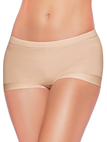 Ilusión BÓXER Braguita para Mujer, Color Nude, M