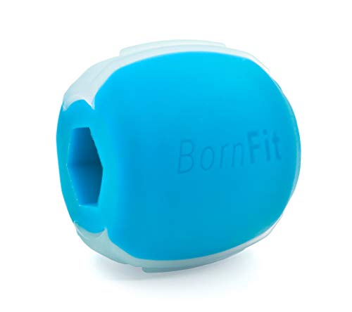 BornFit Jaw Exerciser - Jawline Exerciser For Men/Women - Jaw Shaper - Jaw Workout - Jawline Shaper - Face Exerciser - Jaw, Face And Neck Exerciser - Blue (Beginner-30 Lbs)