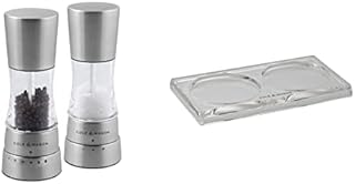 Cole & Mason H332017 Derwent Gold Salt and Pepper Mills | Gourmet Precision+ | Stainless Steel/Acrylic | 190mm | Gift Set | Includes 2 x Salt and Pepper Grinders | Lifetime Mechanism Guarantee