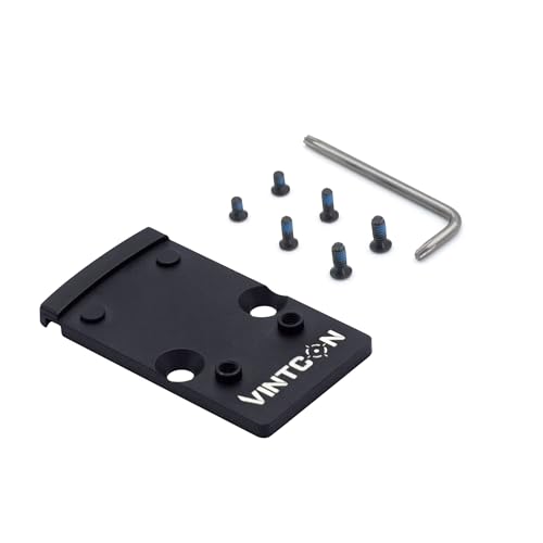 VINTCON RMR to RMSc Adapter Plate for RMR Slide Cut, Compatible with Standard RMSc Footprint Red Dot Sights Holosun 407K-507K Shield RMSC, Alloy Steel