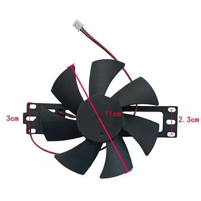 Image of Black DC 18Volt plastic cooling fan commonly used for repairing induction cookers.