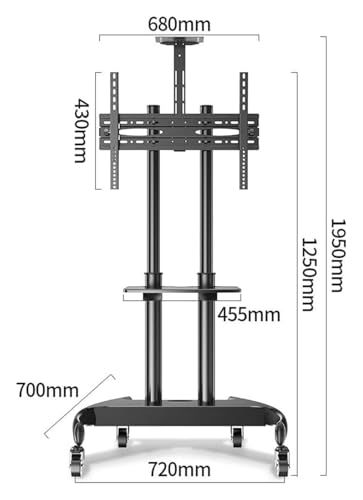 Soporte móvil para TV con ruedas y ajuste miniatura 5