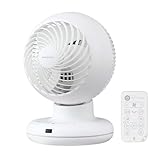 【節電対策】アイリスオーヤマ サーキュレーター ACボール型 18畳 上下左右 首振り リモコン付き PCF-BC15TEC-W ホワイト