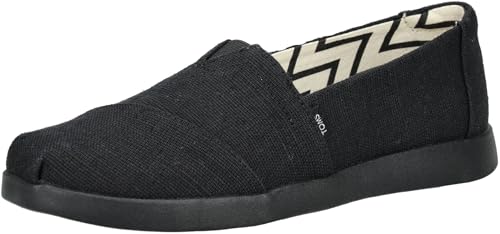 TOMS ���f�B�[�X Alpargata Plus ���[�t�@�[ �t���b�g, �u���b�N, 9.5