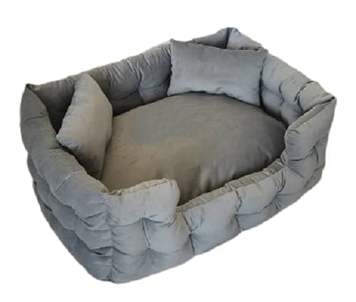 Gorgeous Square Reversible Ultra Soft Ethnic Velvet Bed for Dog/Cat (Grey Bed, 4XL) (B09SGJSZ8H) Amazon Price History, Amazon Price Tracker