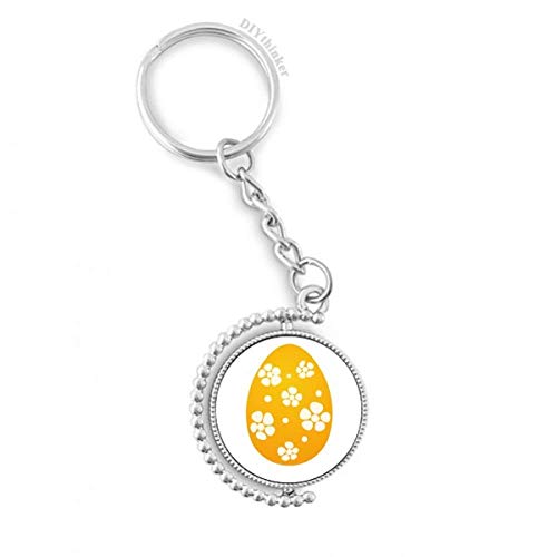 Llavero de Pascua religioso con diseño de huevo amarillo para regalar