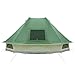 vidaXL Spacious Green Camping Tipi Tent for 6 People | Waterproof, Breathable, Flame Retardant Design – Ideal Summer Outdoor Family Gear 183.5 x 122.0 x 94.5 in