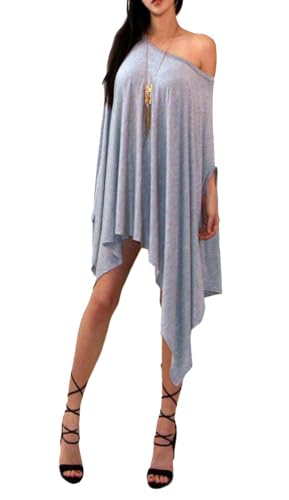 Image of Vivicastle Women's USA Loose Bat Wing Dolman Poncho Tunic Dress Top