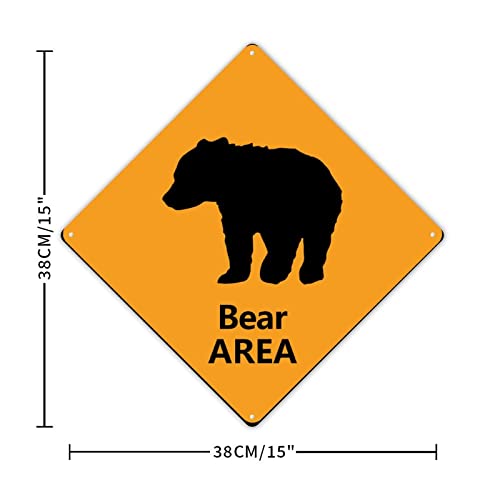 Panneau Bear Area vintage : idéal pour décorer votre chalet - 4