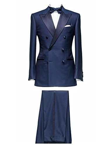 Men's 3x2 Double Breasted Suit Two Pieces Peak Lapel for Activity Formal Tuxedos