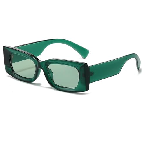 Lunettes de soleil pour femmes et hommes style punk vert-vert UV400