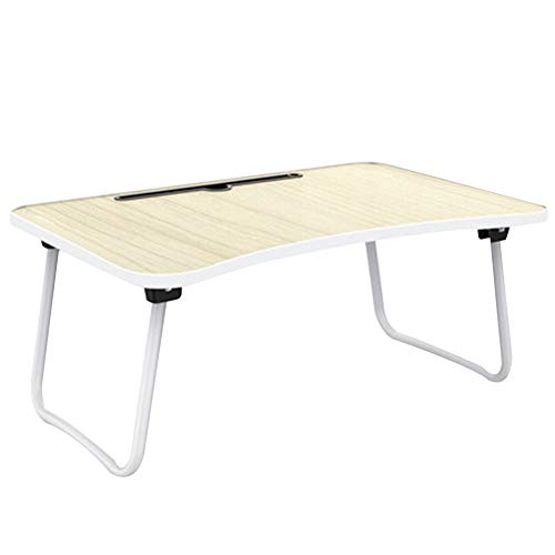 Bseack_Store Wall Table Table Pliante pour Ordinateur Portable Multifonction Rainure Fixe Courbure Ergonomique à Coins arrondis à 60 ° sur la Table, Panneau à Base de Bois, 4 Couleurs (Couleur : A)