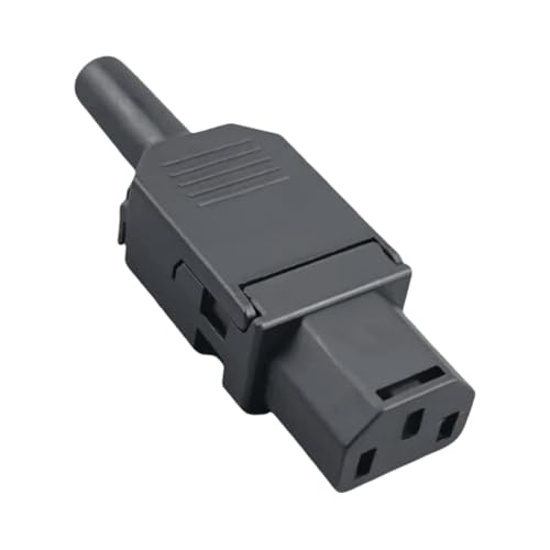 CABLEPELADO - Conector de Alimentación | Enchufe Conexión Segura, Duradera y Rápida | Adaptador Instalación para Equipos Electrónicos y Electrodomésticos | (Macho C14 de 3 Pines)