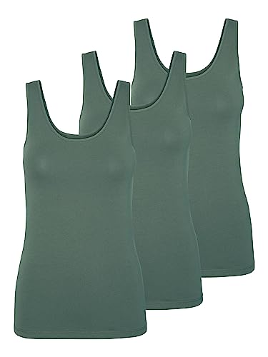 VERO MODA Damen VMMAXI My Soft UU Tank TOP GA 3PACK. Laurel Wreath/Laurel Wreath &. XL – Ansicht 1