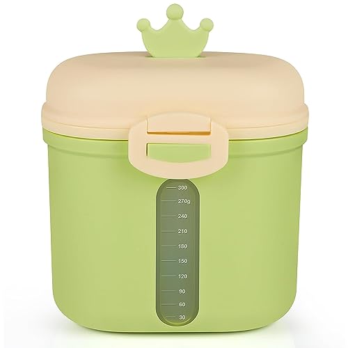 Baby Formula Dispenser Azonee Formula Dispenser On The Go Portable Milk Storage Formula Dispenser with Scoop Formula Containers for Travel Hold 12.7oz/360g Formula Green