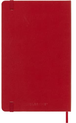 Carnet pointillé grand format rigide rouge écarlate A4 pour notes