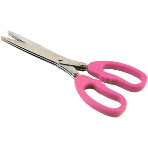 Scrappin' Gear Triple-Shred Fringe Scissors, Ergonomic Handle, 8-Inch Cover