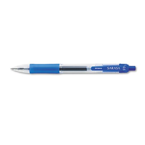 Bolígrafo retráctil Zebra Sarasa Roller Ball azul fino
