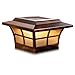 Classy Caps SL086 6X6 Copper Plated Prestige Solar Post Cap, 6" x 6"