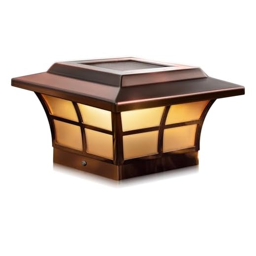 Classy Caps SL086 Plated Prestige Solar Post Cap, 6" x 6", Copper