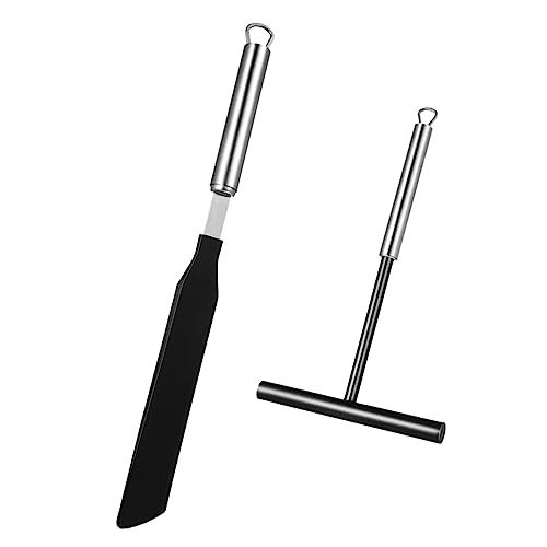 Cabilock 2sets Spatole Inossidabile Per Crepes e Dolci Utensile Per Stendere Crepe e Pancake Per Domestiche