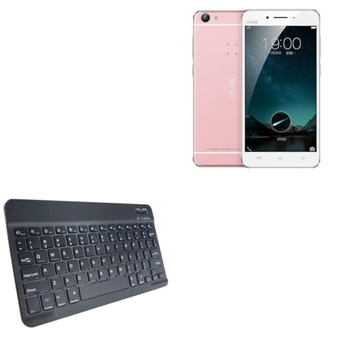 BoxWave Keyboard Compatible with vivo X6Plus - SlimKeys Bluetooth Keyboard, Portable Thin with Chiclet-Style Keys - Jet Black