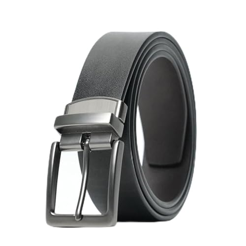 Men's Leather Belt, Middle-aged And Young Leisure Rotating Needle Buckle