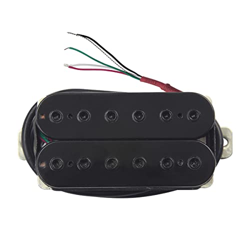 Fleor Alnico 5 Electric Guitar Neck & Bridge Pickup Set Double Coil Humbucker Pickups-Black #TOP1