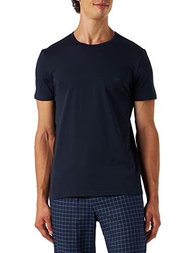 Image of Emporio Armani Men's Pyjama Top Black (Pack of 2), Navy/Navy, XL
