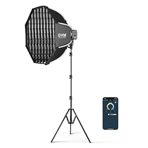 GVM SD80D 80W LED Video Light Kit with Softbox, Bowens Mount, CRI97+, 2700K-7500K Color Temperature, APP Control, and Tripod Stand for Video and Wedding Shooting