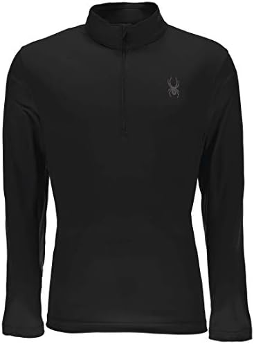 Spyder Men's Limitless 1/4 Zip Dry Web T-Neck, Black, Medium