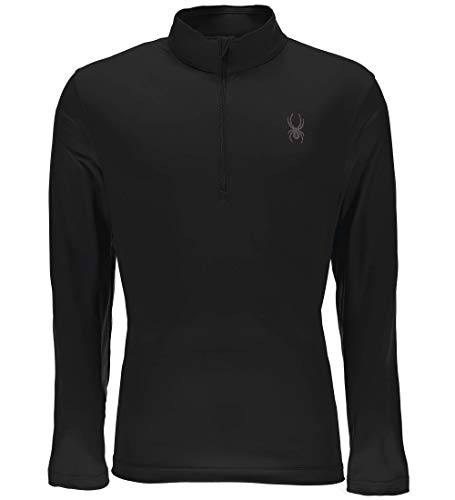 Spyder Men's Limitless 1/4 Zip Dry Web T-Neck, Black, Large