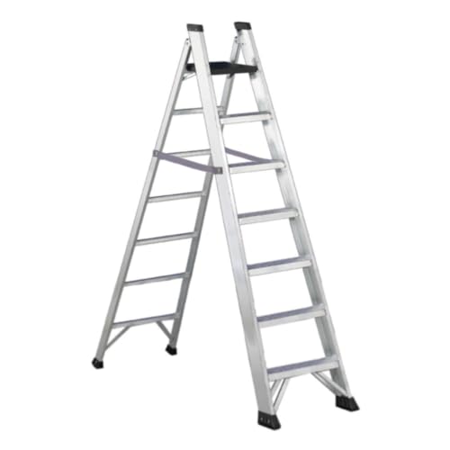 Svelt Scala Professionale a Doppia Salita in Alluminio – 6 Gradini + Piattaforma Portattrezzi, Gradini Saldati, Antisdrucciolo, Certificata