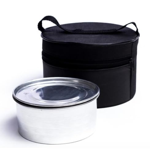 Marmita Térmica Inox Redonda Com Isopor e Capa de Tecido