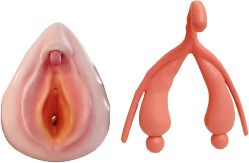 2 Pcs Female Gynecological Manikin Model,Vulva Combination Model Reproductive System Anatomy Model for Studying and Communication. ﻿