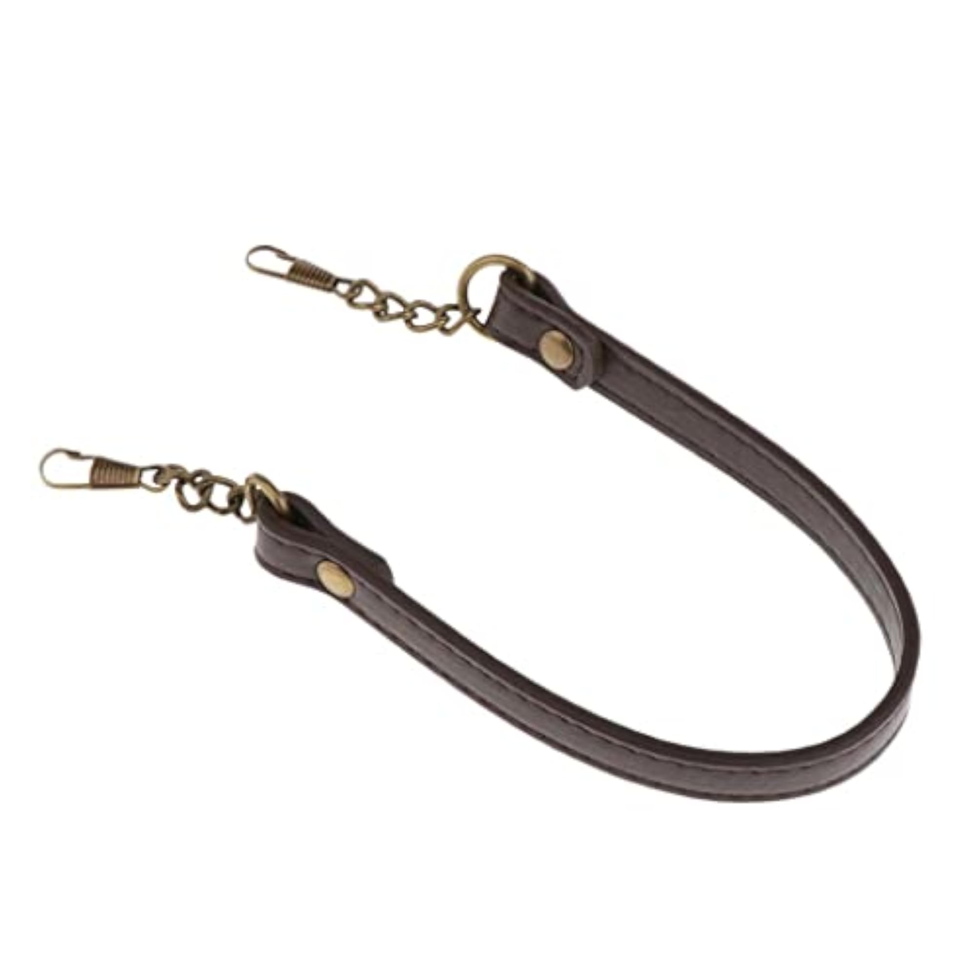 Short PU Leather Handbag Handle Replacement, Brown