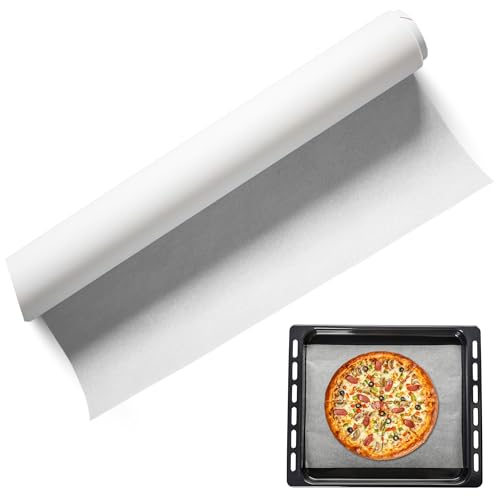 CHEFZOCO Papel de Horno, papel gofrado, papel horno para pizzas, Rollo Vegetal Comida para Hornear...