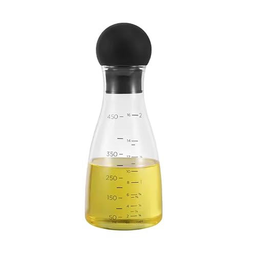 Image of The Better Home Glass Oil Dispenser 450ml | Stylish & Easy-Pour Design | Leak-Proof, BPA-Free | Ideal for Cooking Oils, Vinegar & Daily Use,Transparent
