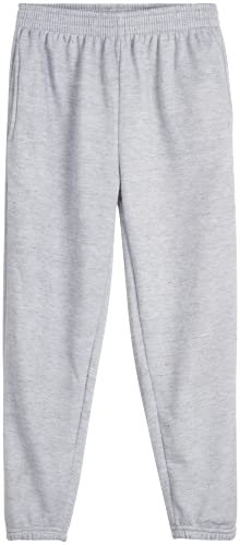 Quad Seven Boys' Fleece Jogger Set - 4 Piece Basic Solid Full Zip Hoodie And Sweatpants (Size: 8-18), Size 16-18, Black/Heather Grey #TOP5