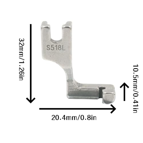 2 piezas de pie prensatelas metálico para máquina de coser miniatura 2