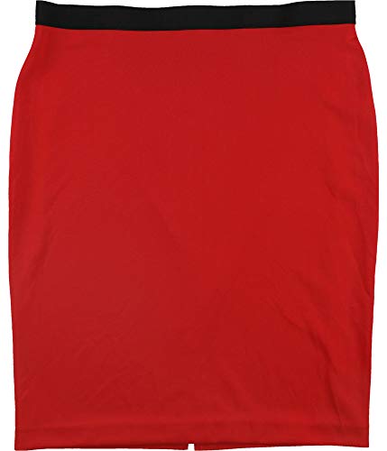 Alfani Womens Scuba Pencil Skirt, Red, X-Small