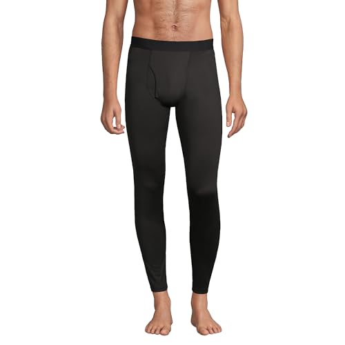 Lands' End Mens Stretch Thermaskin Pant Black Regular Large