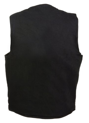 Image of Men's 100% Cotton Basic Denim Vest M (42) Black