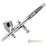 【エアブラシワークス】 エアブラシ AW-3シリーズ 口径0.2mm 0.3mm 0.5mm ハンドピース ダブルアクション 4穴ノズルヘッド搭載 エアー集中制御 繊細描写精密エアブラシアート制作可能 エアーブラシ (AW-302 口径0.2ｍｍ)