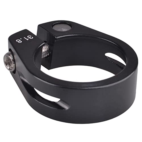 Azarxis Collier de Selle de Vélo en Alliage d'Aluminium Pince Serrage de Selle Clip de Tube Siège Fixation pour Tige de Selle VTT 28,6 mm 31,8 mm 34,9 mm (01 Noir, 31,8mm)