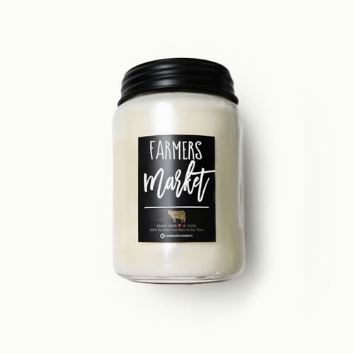 Image of Milkhouse Farmers Market Soy Candle, 26 oz Farmhouse Jar, 150+ Hr Burn