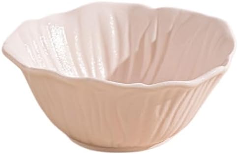 Cream Ceramic Tableware Bowls for Rice Meals Salad Noodles