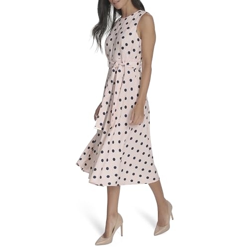 Calvin Klein Women's Aline Tie Belt Sleeveless Midi Dress3